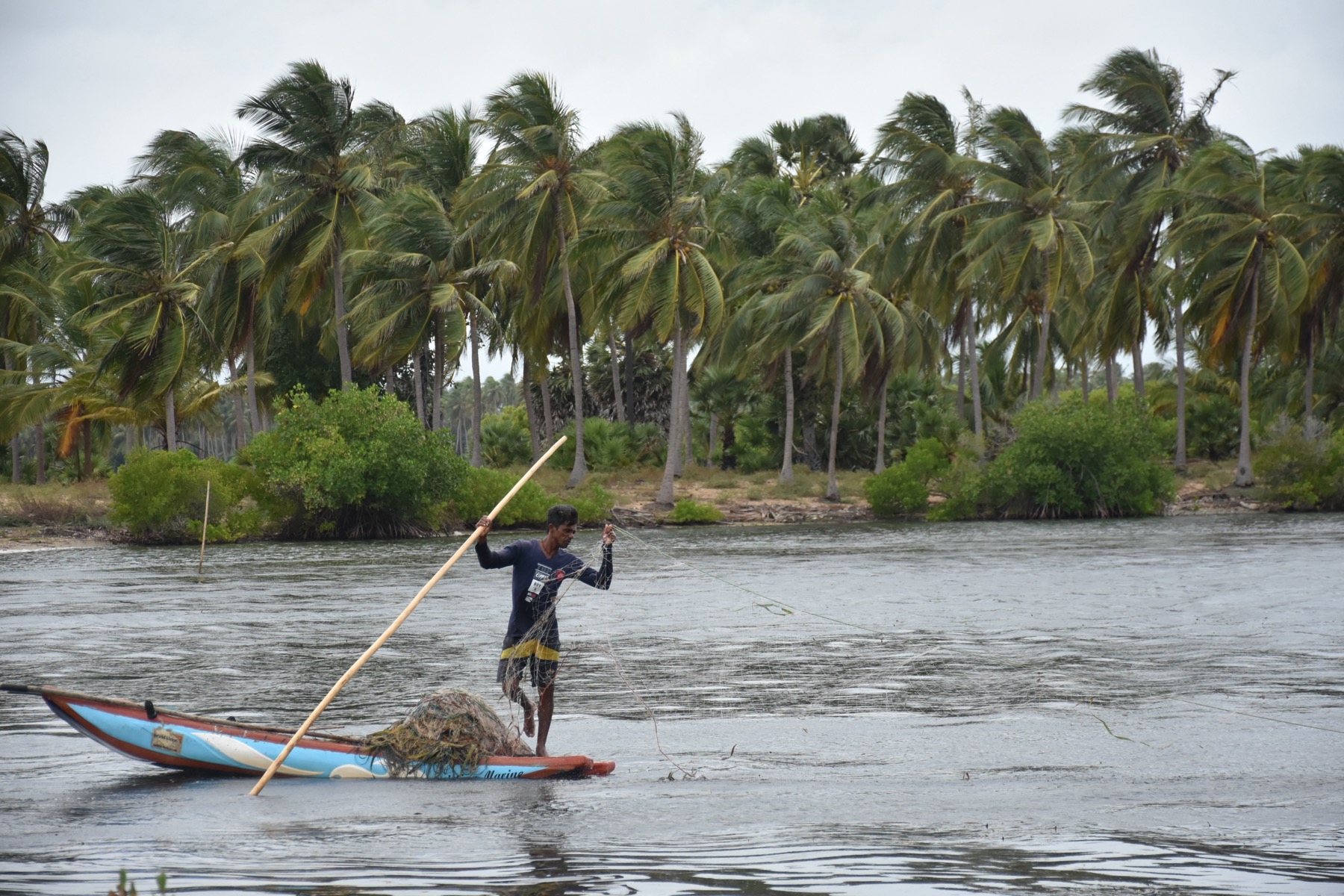 Wide Kalpitiya beach and backroad scenery